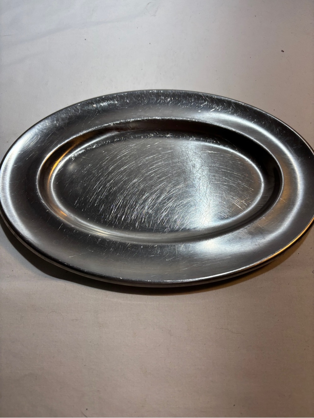 Vintage Cultura Oval sterling steelServing Platter - Silver Tone